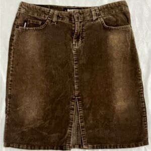 Bongo Jeans Brown Corduroy Hipster Skirt with Pockets Women’s Size 7